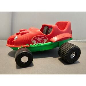 Vintage Lindy Red/Green Dune Buggy - Parasol Pete by Lindberg Prod. - USA